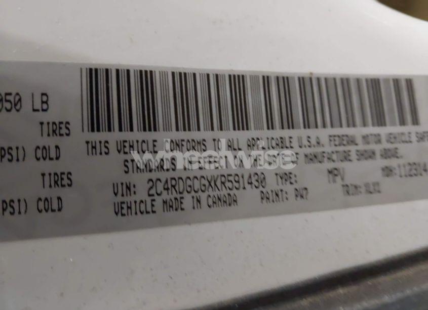 Photo 9 of 2019 Dodge Grand CARAVAN SXT (VIN 2C4RDGCGXKR591430)