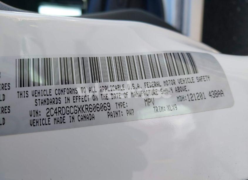 Photo 9 of 2019 Dodge Grand CARAVAN SXT (VIN 2C4RDGCGXKR606069)