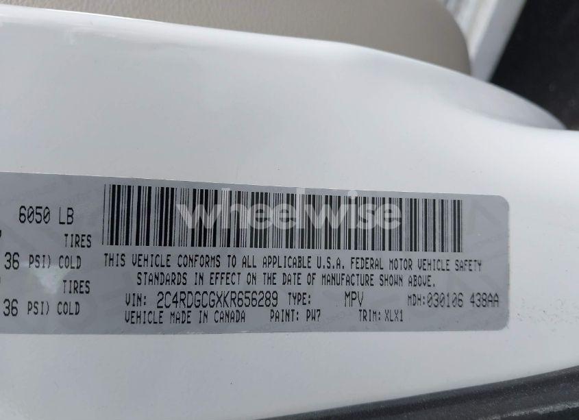 Photo 9 of 2019 Dodge Grand CARAVAN SXT (VIN 2C4RDGCGXKR656289)