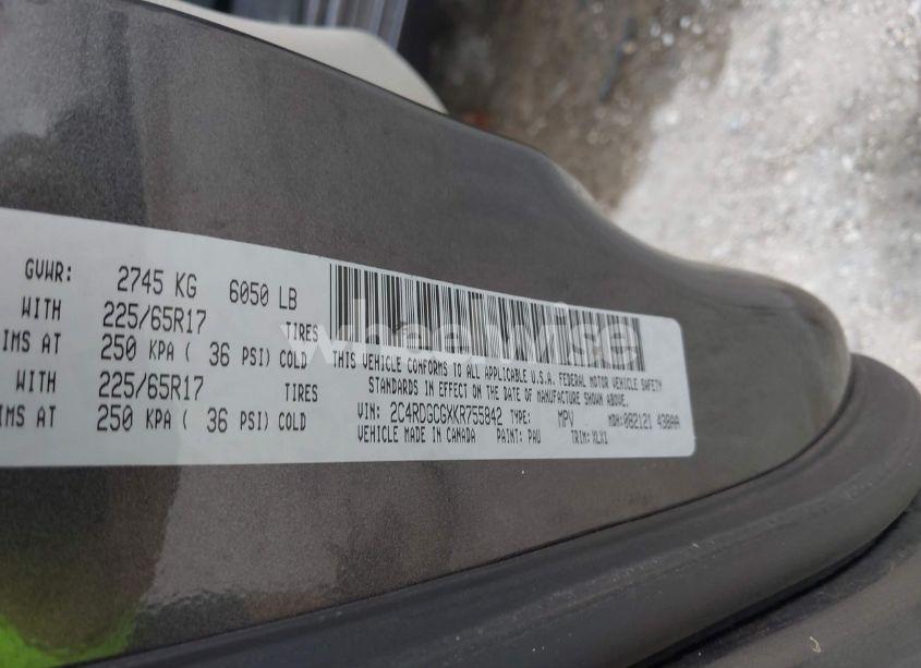 Photo 9 of 2019 Dodge Grand CARAVAN SXT (VIN 2C4RDGCGXKR755842)