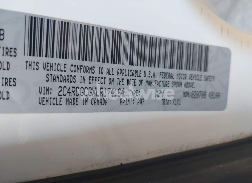 Photo 9 of 2020 Dodge Grand CARAVAN SXT (VIN 2C4RDGCGXLR174164)