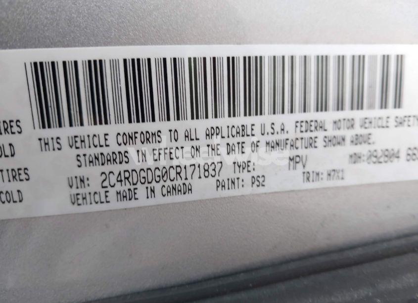 Photo 9 of 2012 Dodge Grand CARAVAN CREW (VIN 2C4RDGDG0CR171837)