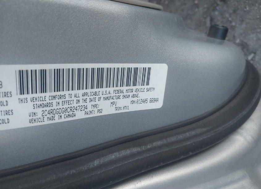 Photo 9 of 2012 Dodge Grand CARAVAN CREW (VIN 2C4RDGDG0CR247234)