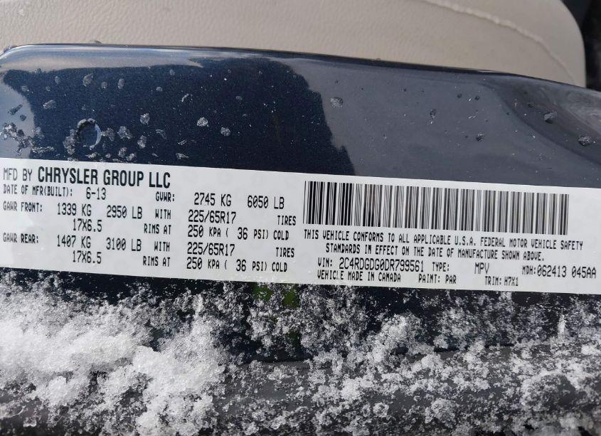 Photo 9 of 2013 Dodge Grand CARAVAN CREW (VIN 2C4RDGDG0DR799561)