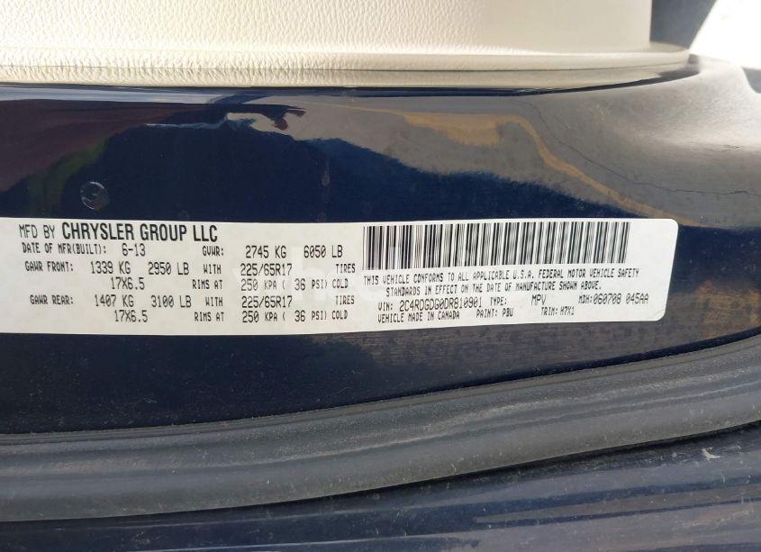 Photo 9 of 2013 Dodge Grand CARAVAN CREW (VIN 2C4RDGDG0DR810901)