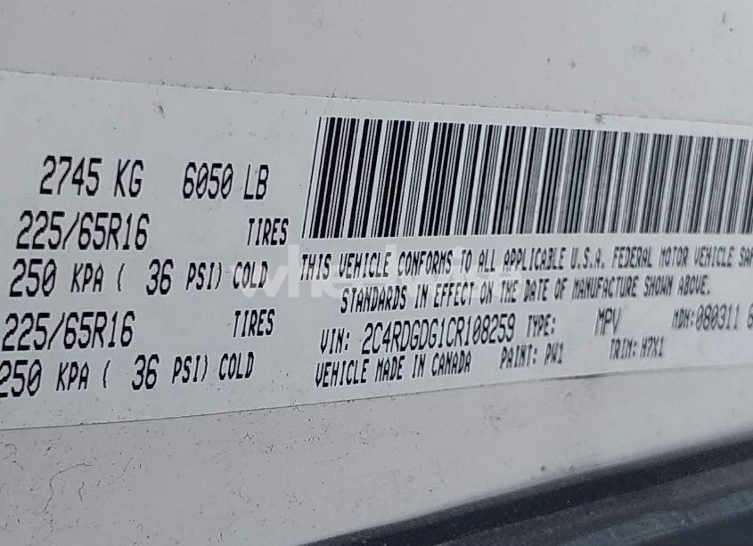 Photo 9 of 2012 Dodge Grand CARAVAN CREW (VIN 2C4RDGDG1CR108259)