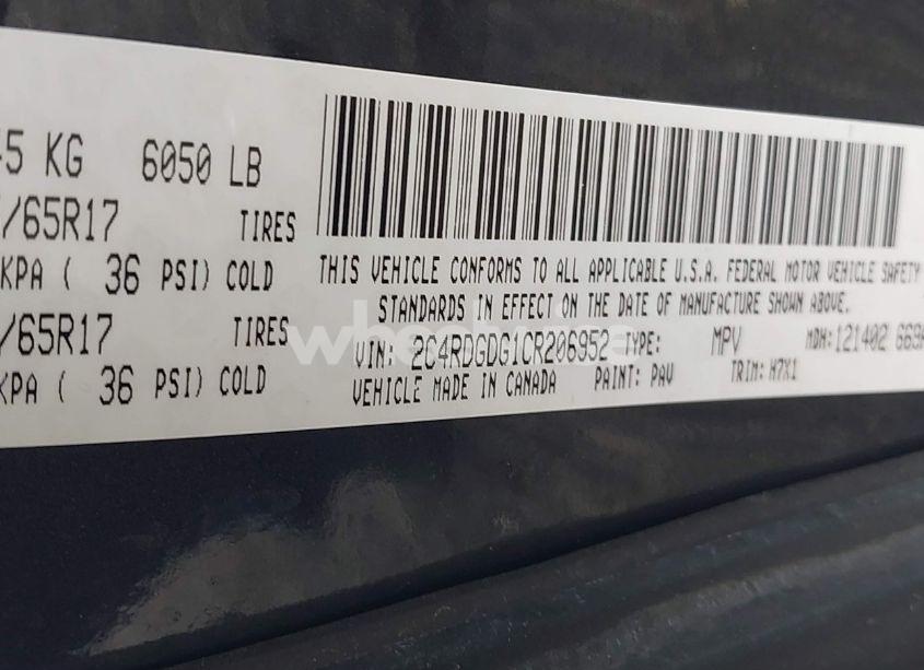 Photo 9 of 2012 Dodge Grand CARAVAN CREW (VIN 2C4RDGDG1CR206952)