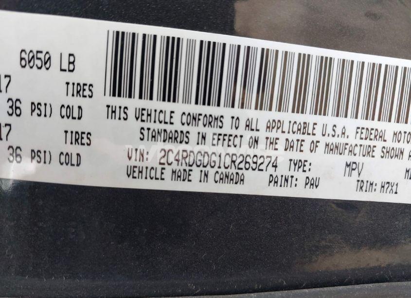 Photo 9 of 2012 Dodge Grand CARAVAN CREW (VIN 2C4RDGDG1CR269274)