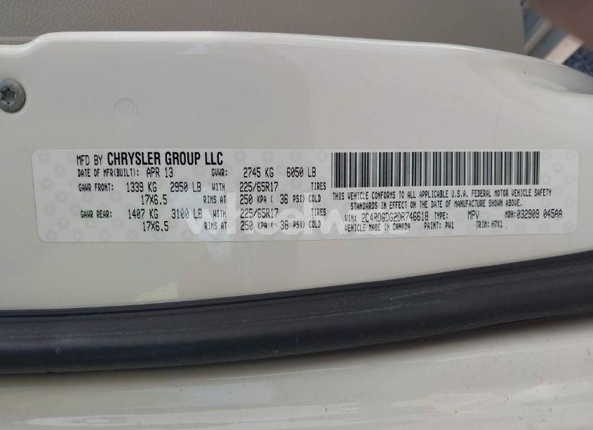 Photo 9 of 2013 Dodge Grand CARAVAN CREW (VIN 2C4RDGDG2DR746618)