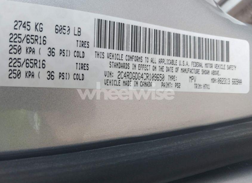 Photo 9 of 2012 Dodge Grand CARAVAN CREW (VIN 2C4RDGDG4CR109650)