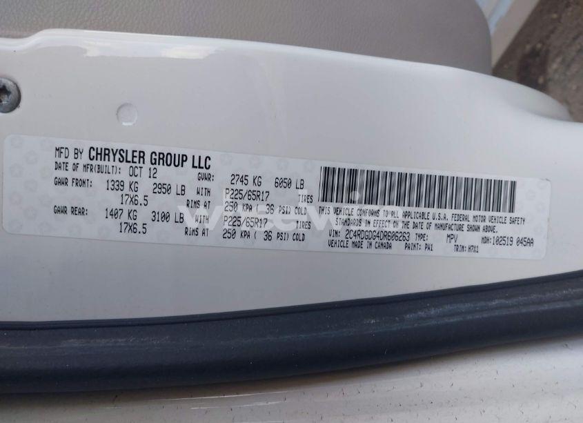 Photo 9 of 2013 Dodge Grand CARAVAN CREW (VIN 2C4RDGDG4DR606263)