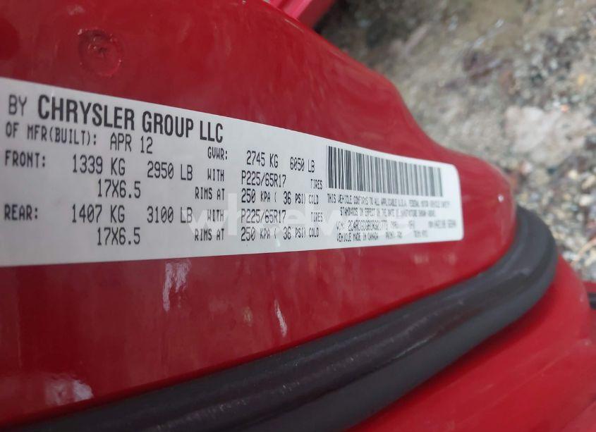 Photo 9 of 2012 Dodge Grand CARAVAN CREW (VIN 2C4RDGDG6CR321773)