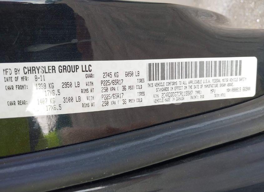 Photo 9 of 2012 Dodge Grand CARAVAN CREW (VIN 2C4RDGDG7CR115507)