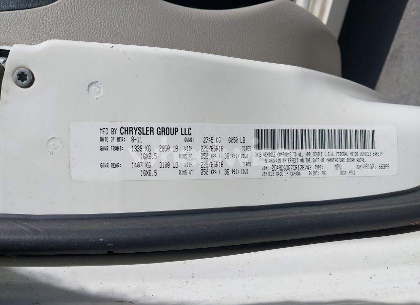 Photo 9 of 2012 Dodge Grand CARAVAN CREW (VIN 2C4RDGDG7CR128743)