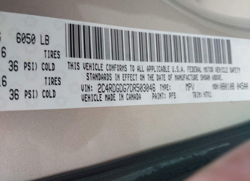 Photo 9 of 2013 Dodge Grand CARAVAN CREW (VIN 2C4RDGDG7DR503046)