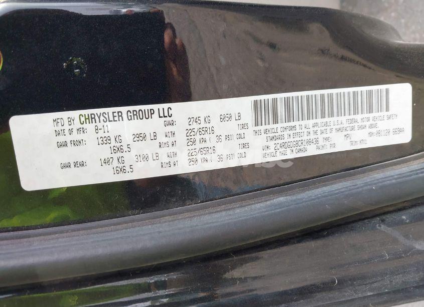 Photo 9 of 2012 Dodge Grand CARAVAN CREW (VIN 2C4RDGDG8CR108436)