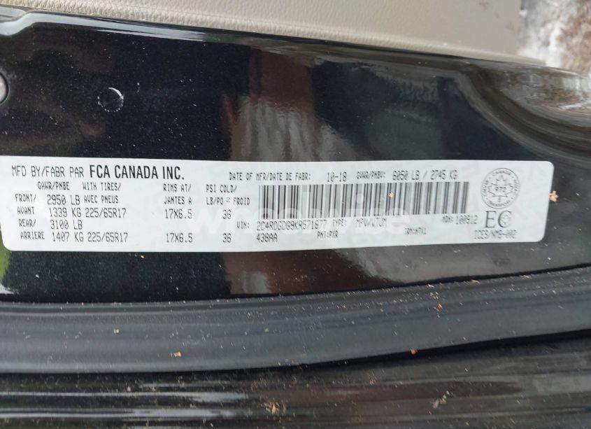 Photo 9 of 2019 Dodge Grand CARAVAN CREW (VIN 2C4RDGDG9KR571877)