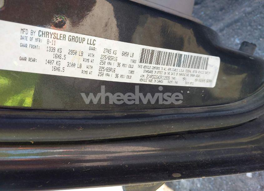 Photo 9 of 2012 Dodge Grand CARAVAN CREW (VIN 2C4RDGDGXCR112939)