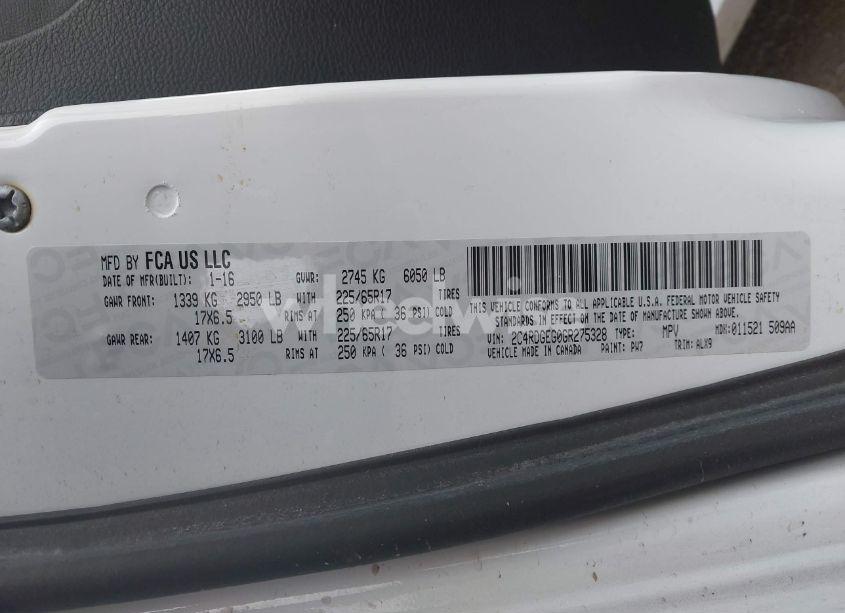 Photo 9 of 2016 Dodge Grand CARAVAN R/T (VIN 2C4RDGEG0GR275328)