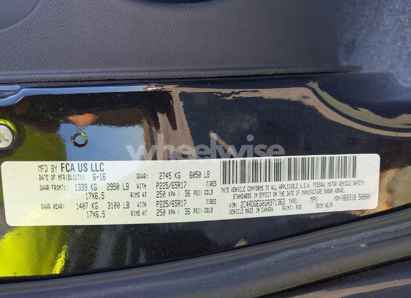 Photo 9 of 2016 Dodge Grand CARAVAN R/T (VIN 2C4RDGEG0GR371363)