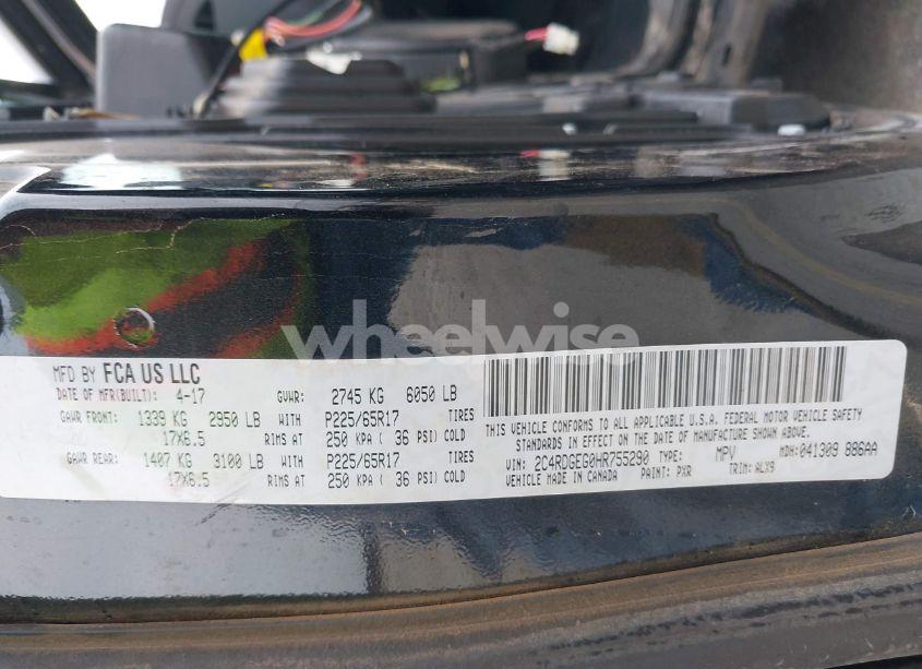 Photo 9 of 2017 Dodge Grand CARAVAN GT (VIN 2C4RDGEG0HR755290)