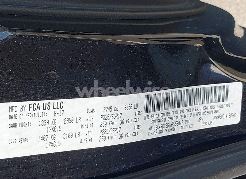 Photo 9 of 2017 Dodge Grand CARAVAN GT (VIN 2C4RDGEG0HR858077)