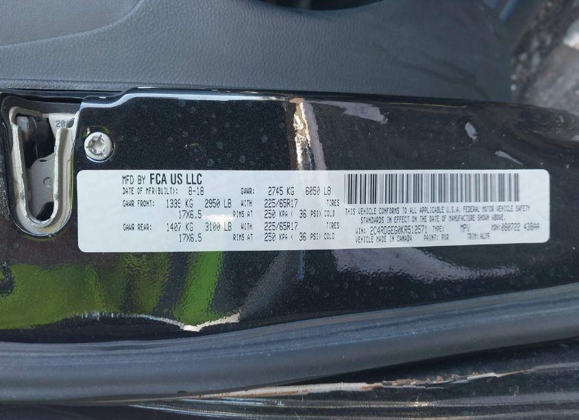 Photo 9 of 2019 Dodge Grand CARAVAN GT (VIN 2C4RDGEG0KR512571)