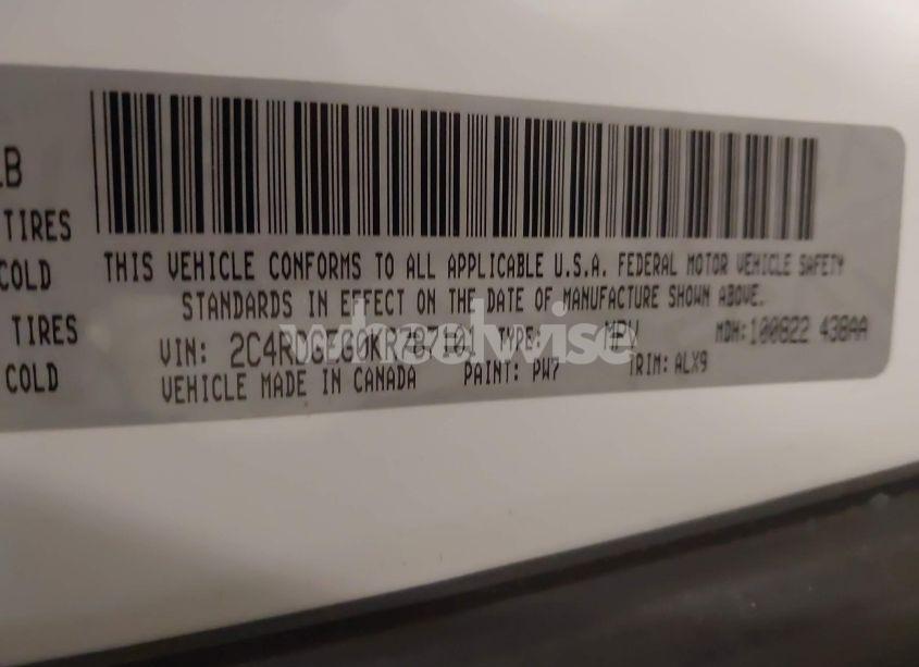 Photo 9 of 2019 Dodge Grand CARAVAN GT (VIN 2C4RDGEG0KR787101)