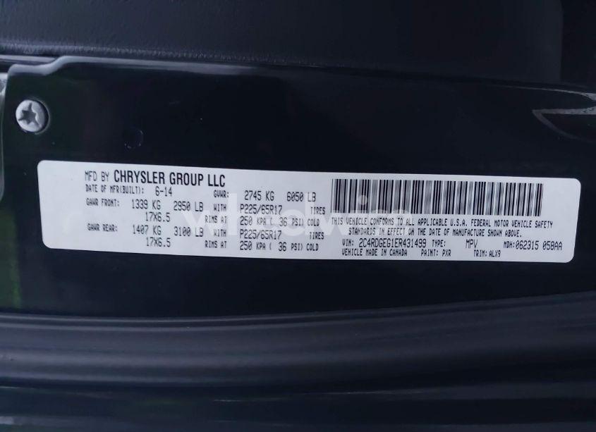 Photo 9 of 2014 Dodge Grand CARAVAN R/T (VIN 2C4RDGEG1ER431499)