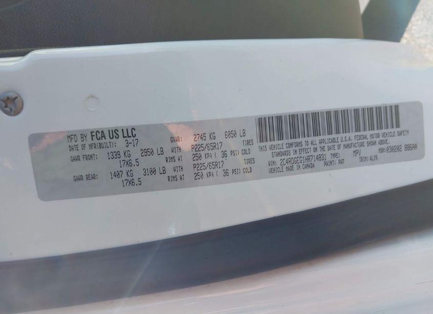 Photo 9 of 2017 Dodge Grand CARAVAN GT (VIN 2C4RDGEG1HR714831)