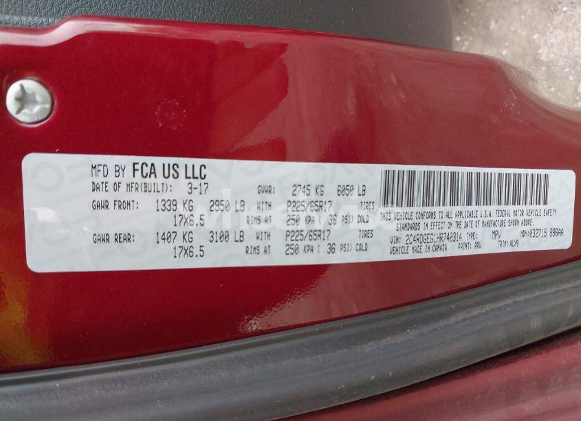 Photo 9 of 2017 Dodge Grand CARAVAN GT (VIN 2C4RDGEG1HR740314)