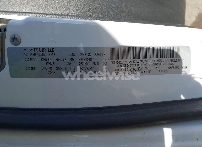 Photo 9 of 2018 Dodge Grand CARAVAN GT (VIN 2C4RDGEG1JR324821)