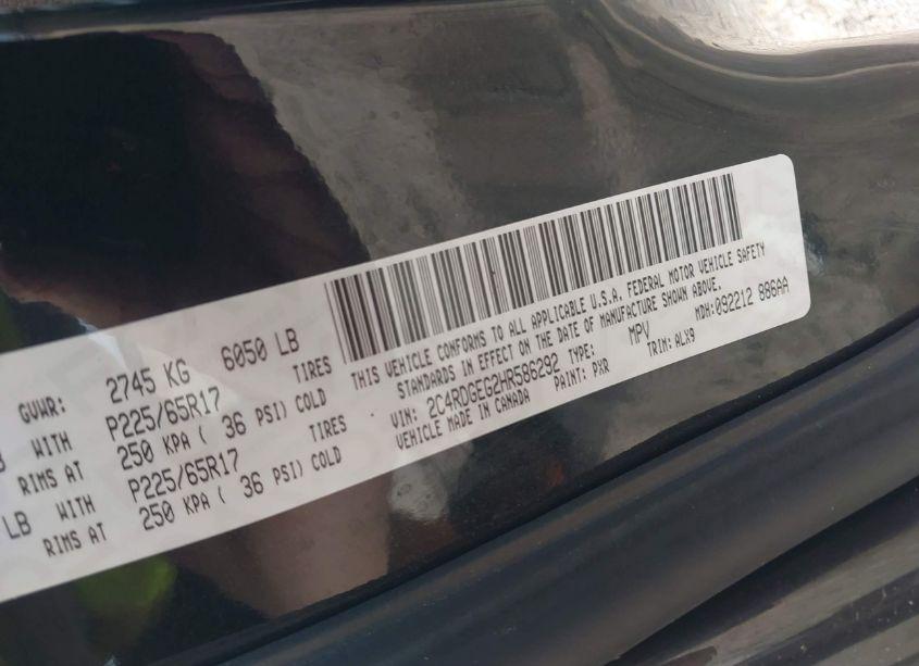 Photo 9 of 2017 Dodge Grand CARAVAN GT (VIN 2C4RDGEG2HR586292)