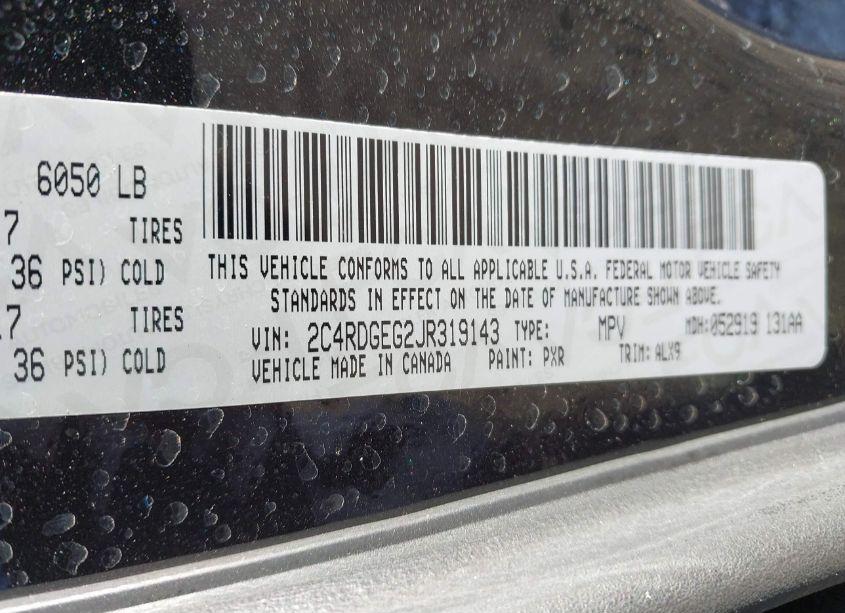 Photo 9 of 2018 Dodge Grand CARAVAN GT (VIN 2C4RDGEG2JR319143)