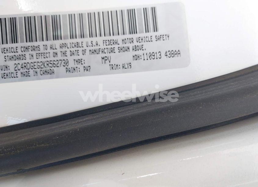 Photo 9 of 2019 Dodge Grand CARAVAN GT (VIN 2C4RDGEG2KR562730)