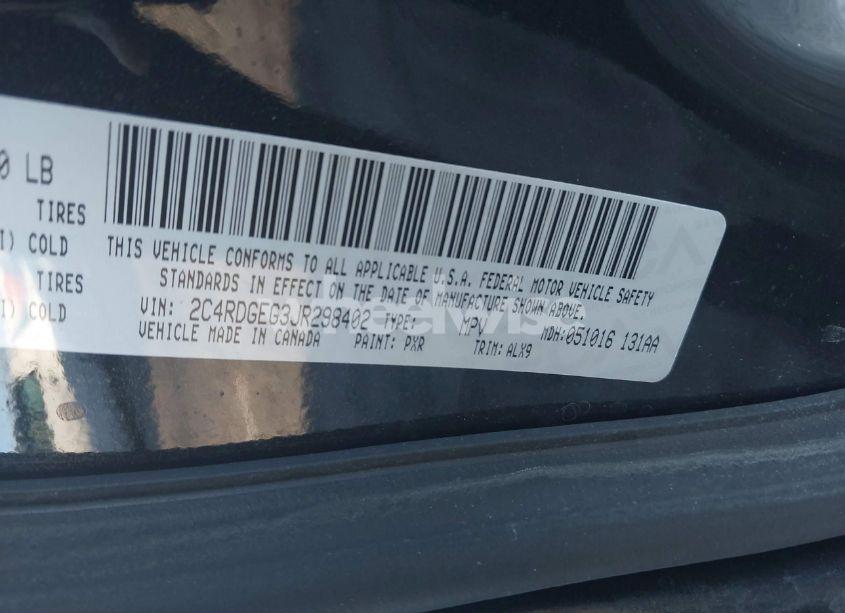 Photo 9 of 2018 Dodge Grand CARAVAN GT (VIN 2C4RDGEG3JR298402)