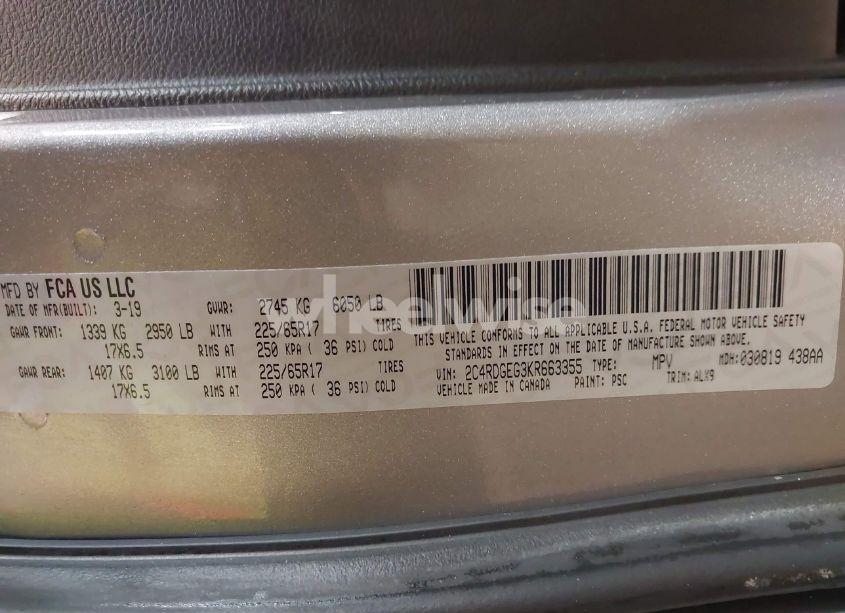 Photo 9 of 2019 Dodge Grand CARAVAN GT (VIN 2C4RDGEG3KR663355)