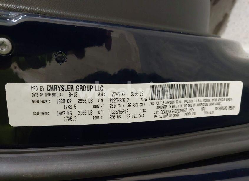 Photo 9 of 2014 Dodge Grand CARAVAN R/T (VIN 2C4RDGEG4ER130807)