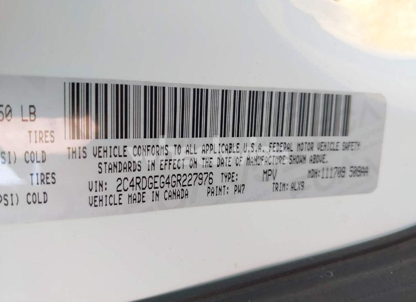 Photo 9 of 2016 Dodge Grand CARAVAN R/T (VIN 2C4RDGEG4GR227976)