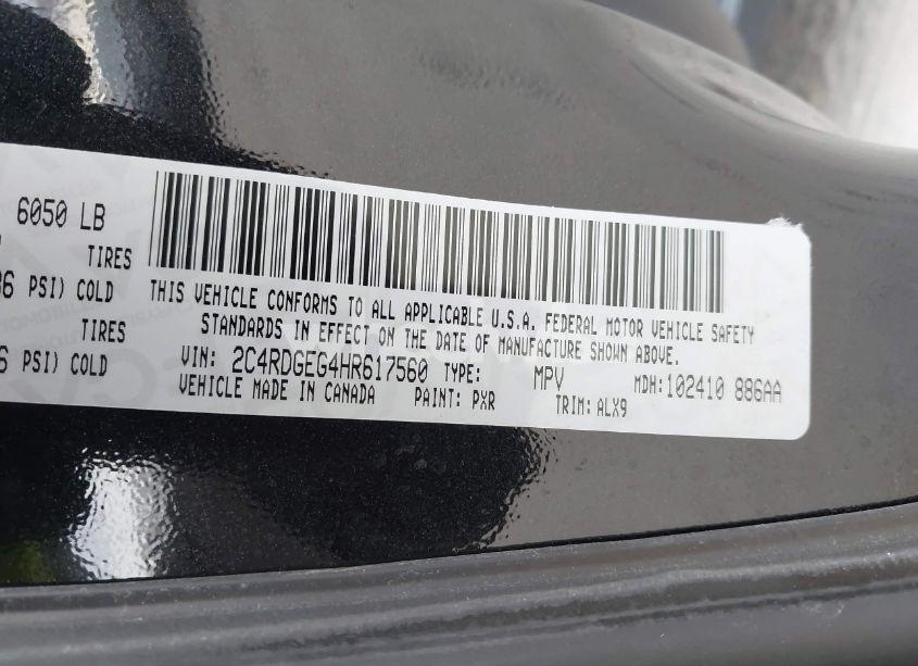 Photo 9 of 2017 Dodge Grand CARAVAN GT (VIN 2C4RDGEG4HR617560)