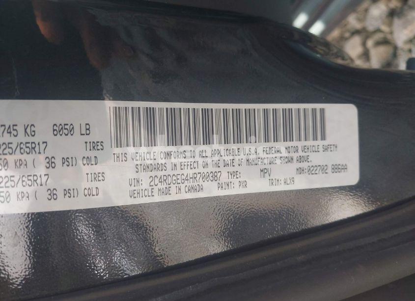 Photo 9 of 2017 Dodge Grand CARAVAN GT (VIN 2C4RDGEG4HR700387)