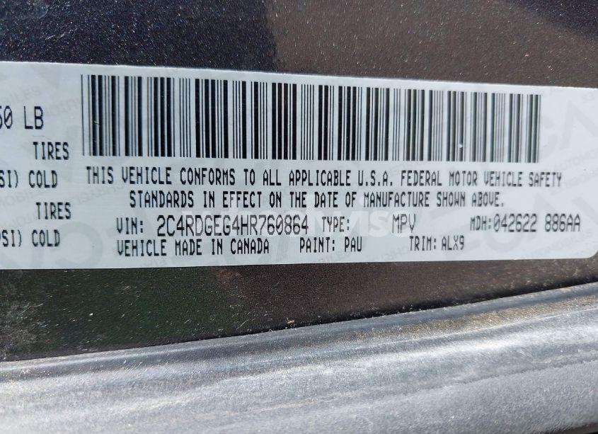 Photo 9 of 2017 Dodge Grand CARAVAN GT (VIN 2C4RDGEG4HR760864)