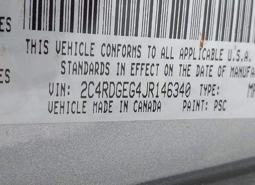 Photo 9 of 2018 Dodge Grand CARAVAN GT (VIN 2C4RDGEG4JR146340)