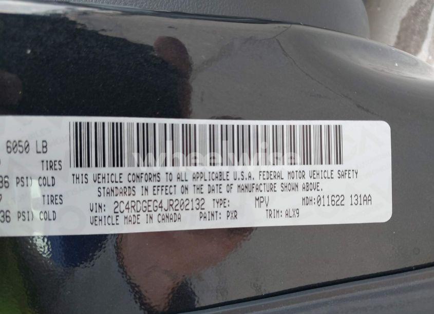 Photo 9 of 2018 Dodge Grand CARAVAN GT (VIN 2C4RDGEG4JR202132)