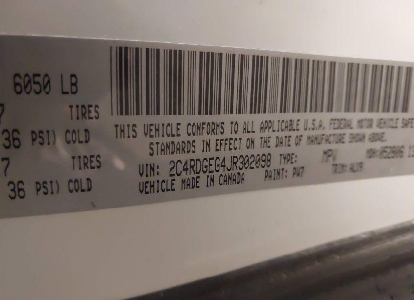 Photo 9 of 2018 Dodge Grand CARAVAN GT (VIN 2C4RDGEG4JR302098)