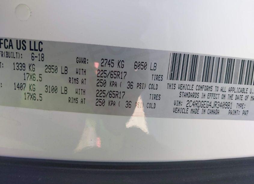 Photo 9 of 2018 Dodge Grand CARAVAN GT (VIN 2C4RDGEG4JR340981)