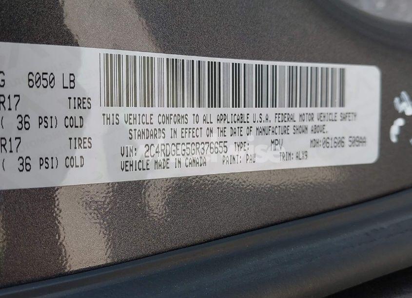 Photo 9 of 2016 Dodge Grand CARAVAN R/T (VIN 2C4RDGEG5GR376655)