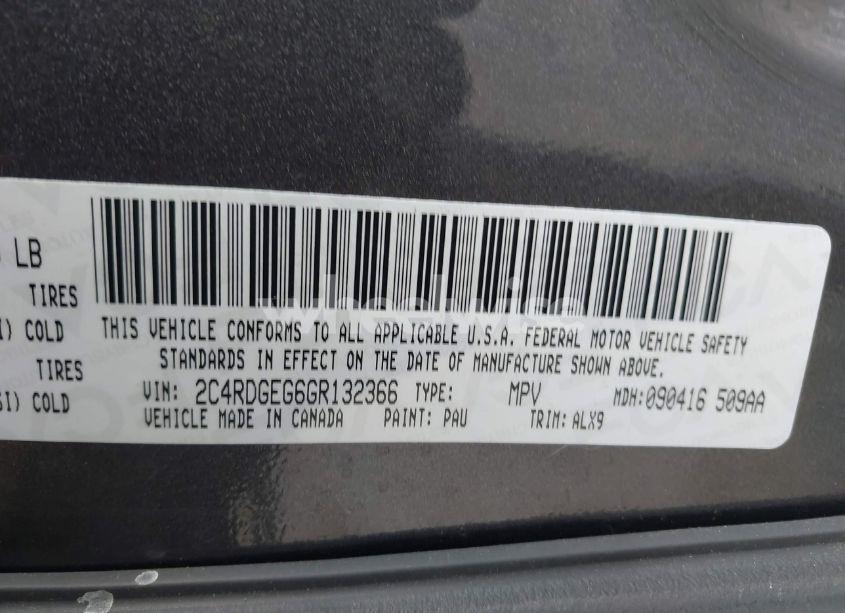 Photo 9 of 2016 Dodge Grand CARAVAN R/T (VIN 2C4RDGEG6GR132366)