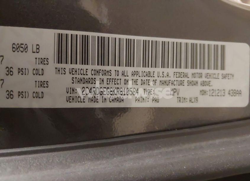 Photo 9 of 2019 Dodge Grand CARAVAN (VIN 2C4RDGEG6KR610584)