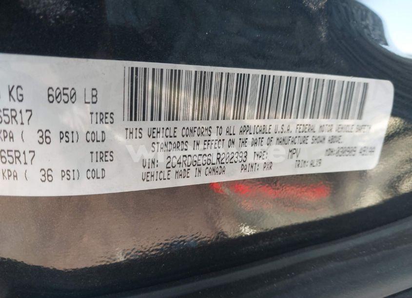 Photo 9 of 2020 Dodge Grand CARAVAN GT (VIN 2C4RDGEG6LR202393)